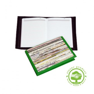 Couverture de carnet (petit) en papier journal recyclé