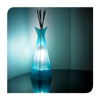 Lampe Tipi Ibiscus Turquoise de 50 cm