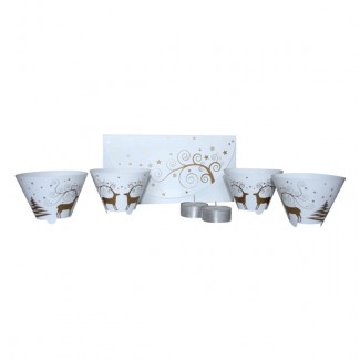 Coffret 4 photophores Coupelles No�l