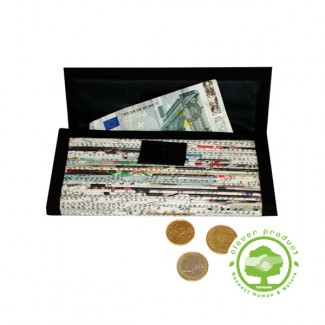 Porte-monnaie (grand) en papier recyclé roulé