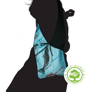 Besace souple en sac de riz recyclé