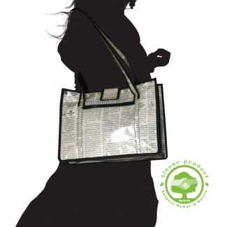 Cabas en papier journal recyclé