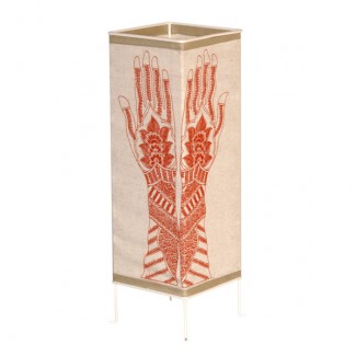 Lampe Indienne Main Henn�e �cru