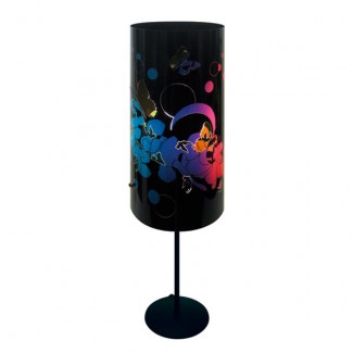 Lampe à pied Fleur Papillon noir