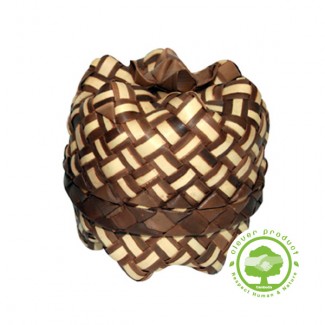 3 Bo�tes en feuilles de palme tress�es