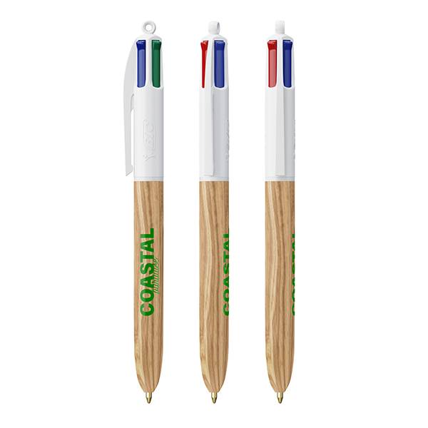 Stylo BIC 4 couleurs Wood style